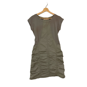 Chic Gray Cap Sleeve Mini Dress